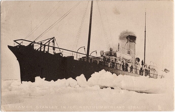 Steamer Stanley in Ice front